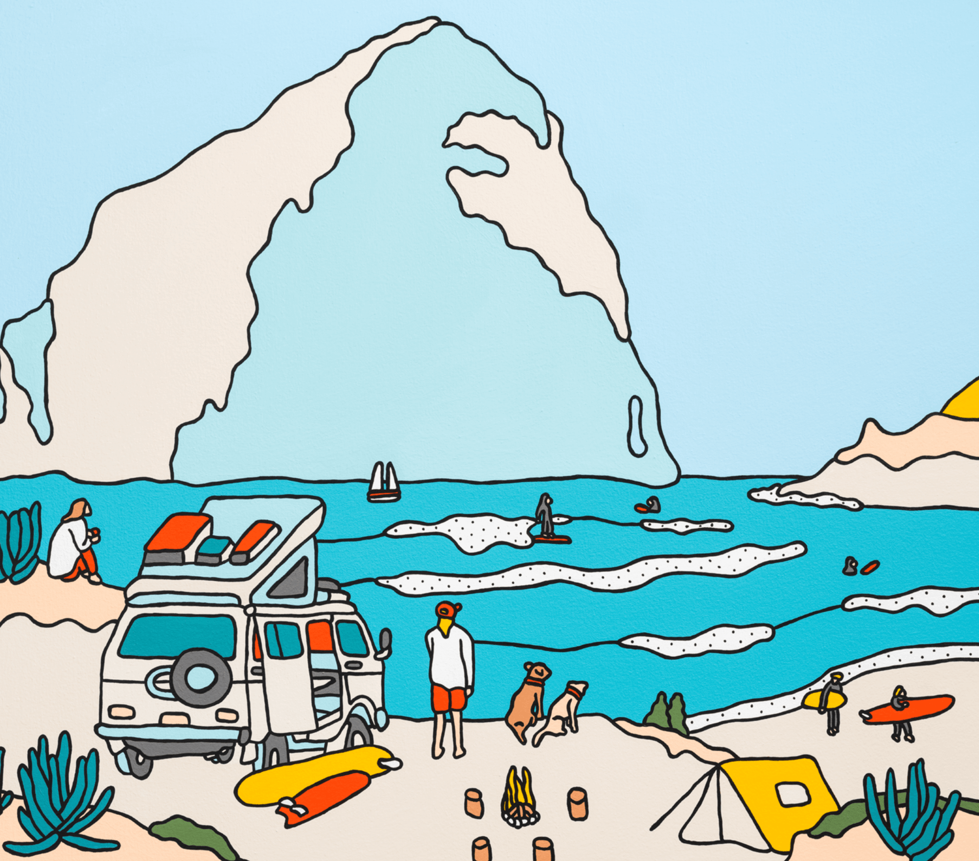 Pacific Times - Art print by Alimo