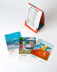 2027 desk calendar card that doubles as an art postcard