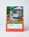 2027 desktop surfing calendar featuring 12 paintings by Alimo