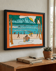 Offline Today surf art print hawaii by Alimo