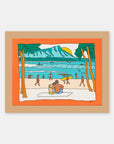 Offline Today Alimo art print in a natural wood frame