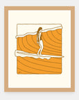 Feel The Rhythm Feel The Rhyme Alimo art print in a natural wood frame