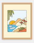 Flavor Country Alimo art print in a natural wood frame