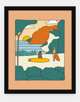 Good Life art print by Alimo in black frame, happiness scene