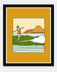 Ma'dam art print by Alimo in black frame, exploration scene