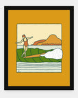 Ma'dam art print by Alimo in black frame, exploration scene