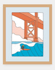 Novelty Factor Alimo art print in a natural wood frame