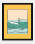 This That And The Other art print by Alimo in black frame, coastal wave scene