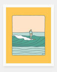 This That And The Other art print by Alimo in white frame, ocean walk illustration