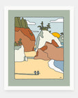 To Mother Nature art print by Alimo in white frame, nature appreciation illustration