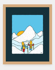 Winter Oasis Alimo art print in a natural wood frame