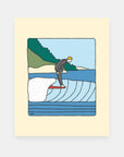 Yoga Practice art print by Alimo, colorful morning yoga scene