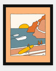 A Day to Reflect art print by Alimo in black frame, thoughtful nature scene