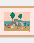 Found Peace Alimo art print in a natural wood frame