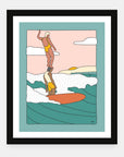 Balance Friends art print by Alimo in black frame, community scene
