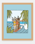 Better Together Alimo art print in a natural wood frame