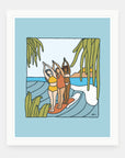 Better Together art print by Alimo in white frame, togetherness illustration