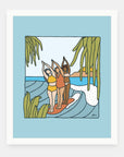 Better Together art print by Alimo in white frame, togetherness illustration