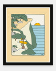 Better Tomorrow art print by Alimo in black frame, hopeful tomorrow scene