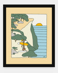 Better Tomorrow art print by Alimo in black frame, hopeful tomorrow scene