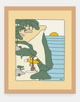 Better Tomorrow Alimo art print in a natural wood frame