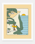 Better Tomorrow art print by Alimo in white frame, positive energy illustration