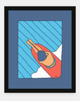 Cruise Control art print by Alimo in black frame, highway travel scene