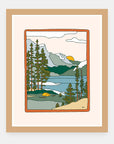 Dreamland Alimo art print in a natural wood frame
