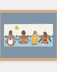 Lets Remember George Floyd Alimo art print in a natural wood frame