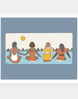 Lets Remember George Floyd Alimo art print in a white wood frame
