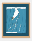 Happy Dreams Alimo art print in a natural wood frame