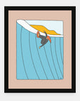 High Tide art print by Alimo in black frame, rising tide scene