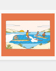 Womens Day art print by Alimo in white frame, celebration illustration