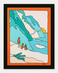 Kai Horizon surf art print by Alimo in black wood frame, an open ocean horizon and quiet moment out at sea. Ocean wall art for coastal home decor.