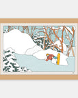 Konayuki Cloud Alimo art print in a natural wood frame