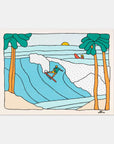 Makai Field surf art print by Alimo, a wide open Hawaiian ocean scene with rolling swells. Premium ocean wall art for coastal home decor.