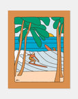 My Internal Florida tropical surf art print by Alimo, colorful Florida daydream scene