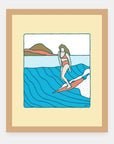 My Farmers Market Alimo art print in a natural wood frame