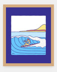 No Caption Alimo art print in a natural wood frame