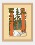 Redwood Road Alimo art print in a natural wood frame
