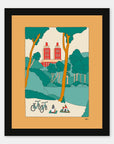 Rest Day art print by Alimo in black frame, restful outdoor scene