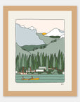 Serenity Alimo art print in a natural wood frame