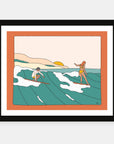 Sharing Is Caring art print by Alimo in black frame, feel-good artwork