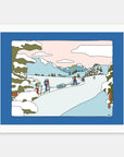 Split Up Alimo art print in a white wood frame