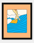Sunny Dayz art print by Alimo in black frame, sunny beach scene