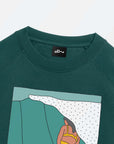 Surfing sweatshirt by Alimo. Ocean sweatshirt with girl surfing barrel sweatshirt