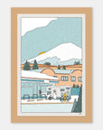 The Best Tsuukin Alimo art print in a natural wood frame