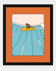 Top of the Line art print by Alimo in black frame, scenic road scene