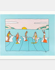 Hawaii Surf Art Print - Tropical Life - Art by Alimo