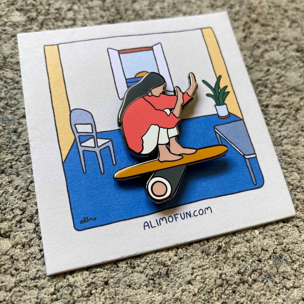 Indoor Activities Enamel Pin - Alimo